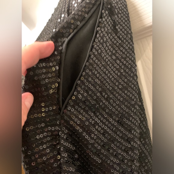 Kayamiya Sequins Short Sleeve Black Women's Blouse Top Size Medium Pullover M - Picture 3 of 6